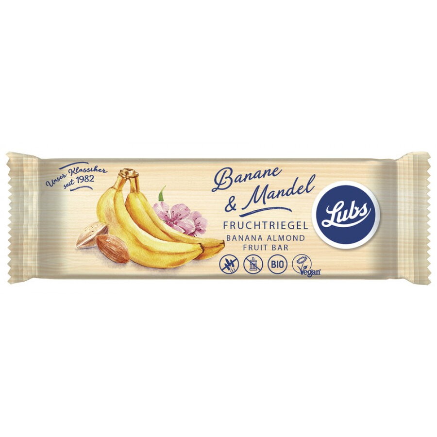 Baton cu banana si migdale FARA GLUTEN 40g Lubs