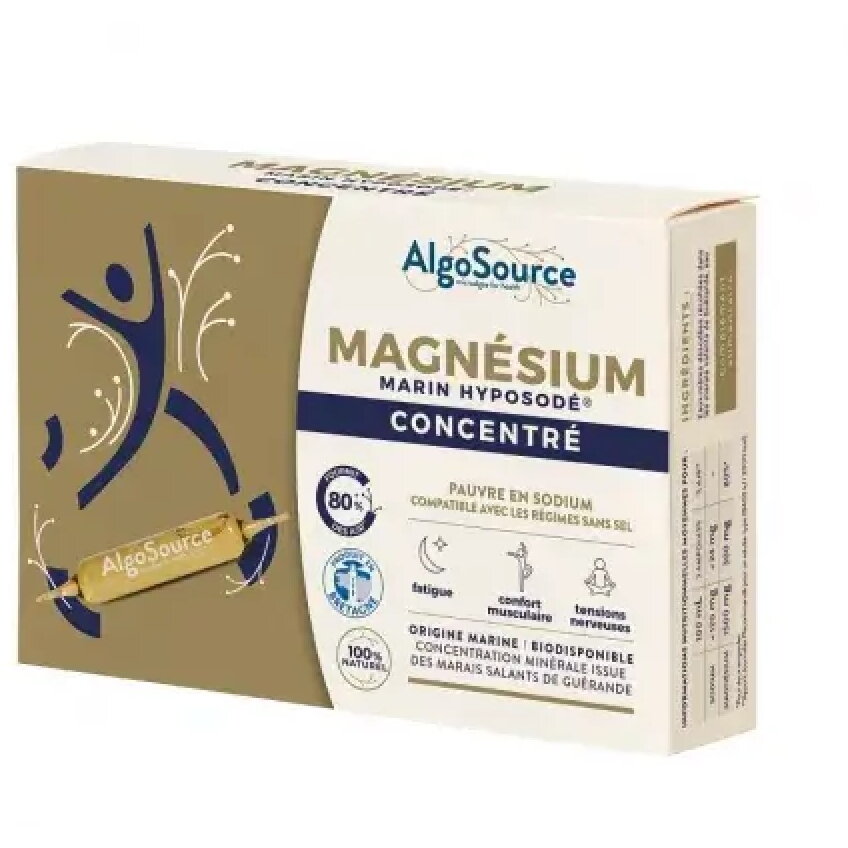 Magneziu marin hyposodic concentrat, 20 fiole, Algosource