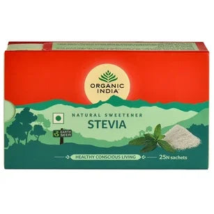 Indulcitor Natural Stevie Hipocaloric, 25 plicuri, Organic India