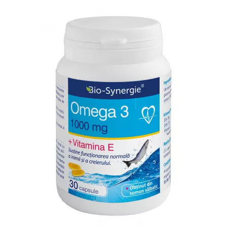 Omega 3 ulei somon+ vit.E 30 capsule