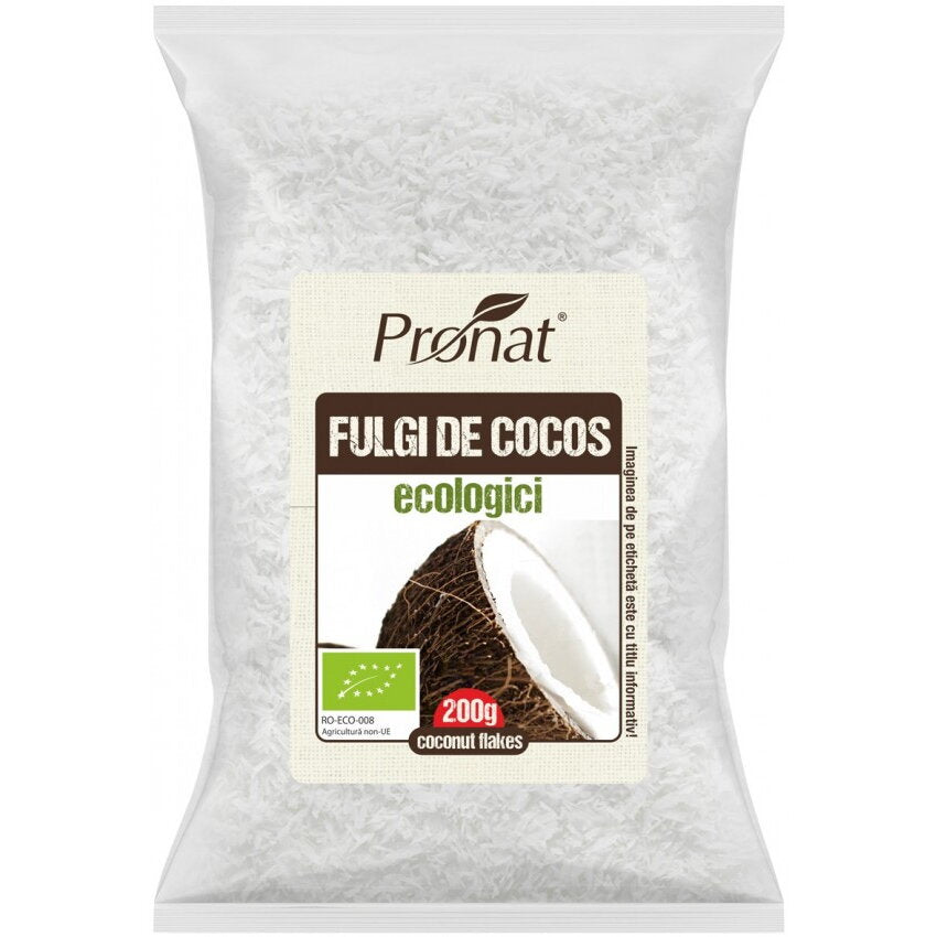 Fulgi bio de cocos, 200 g Pronat Expira: 24.04.2025