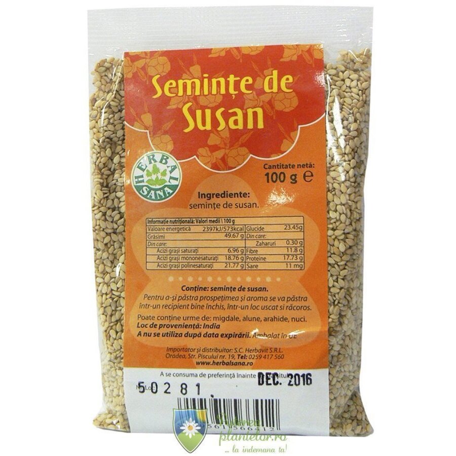 Seminte Susan alb 100 gr