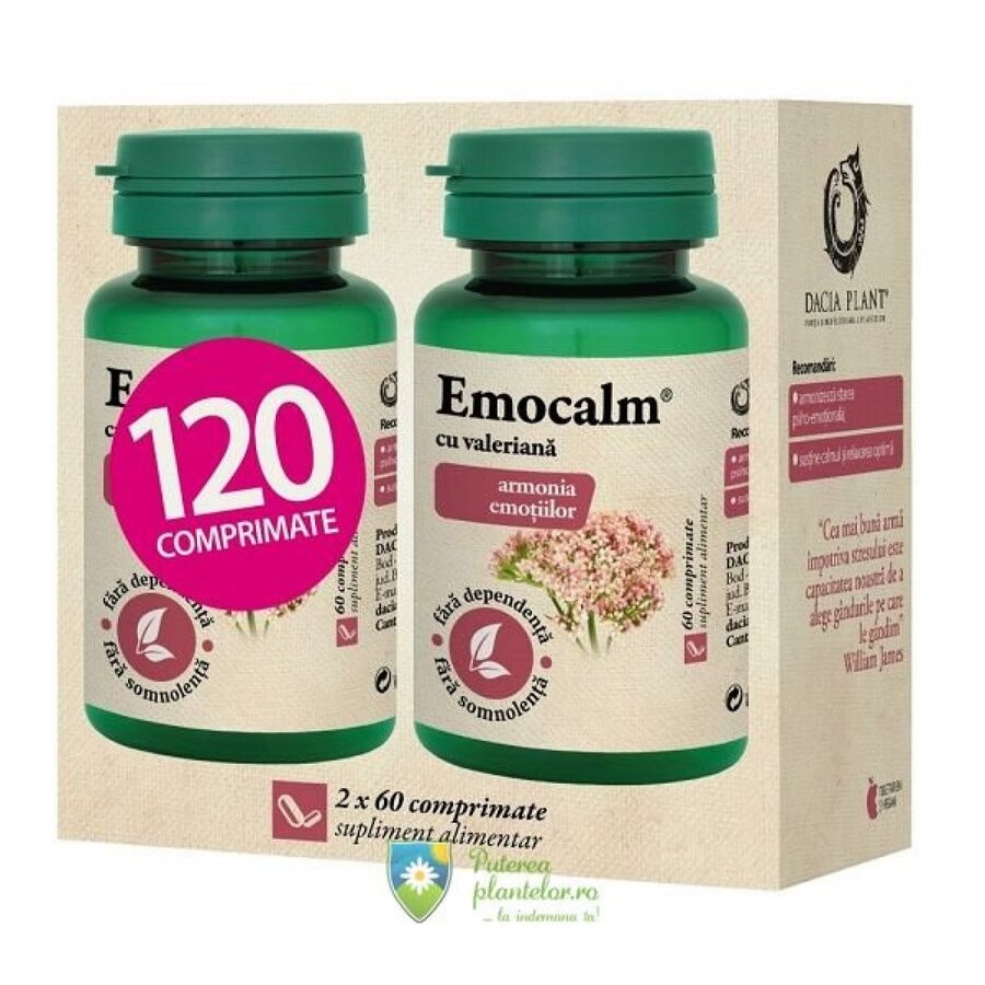 Emocalm cu Valeriana 60 comprimate 1+1 Cadou