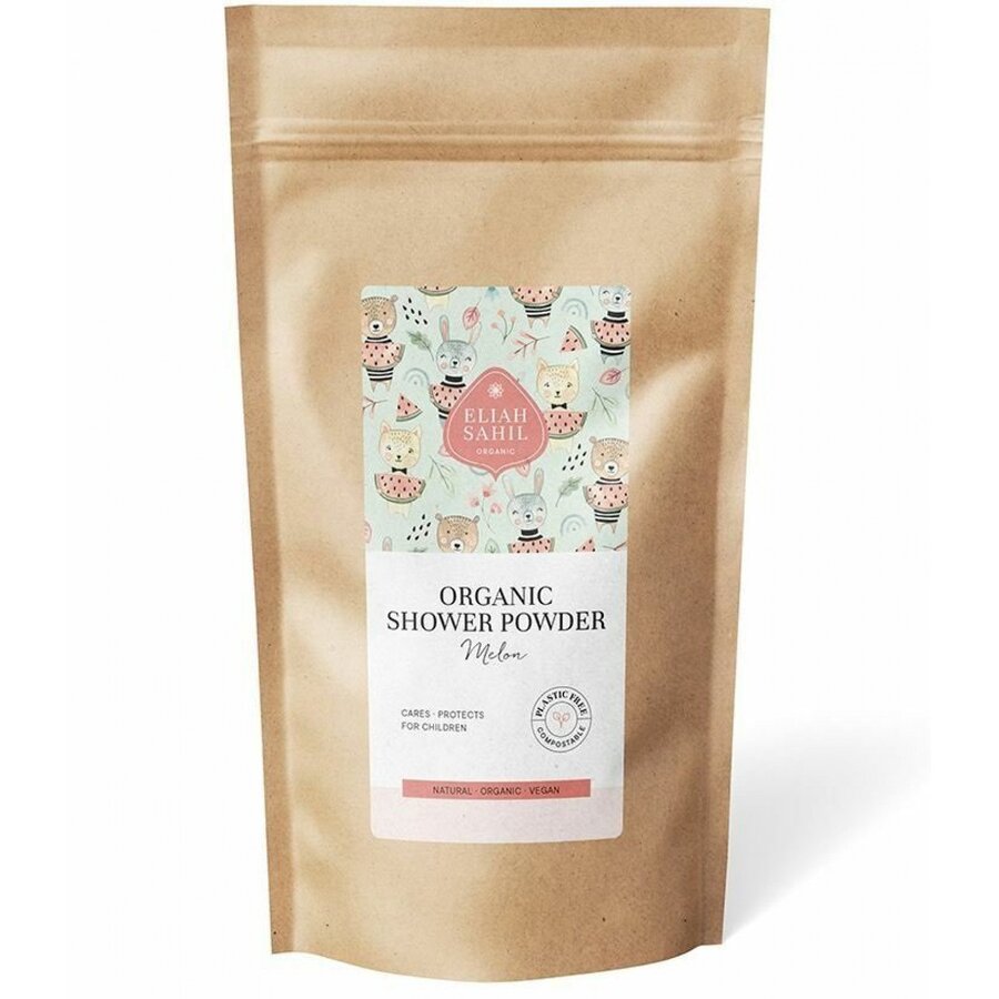 Gel de dus pudra pentru copii - pepene galben bio refill 250g