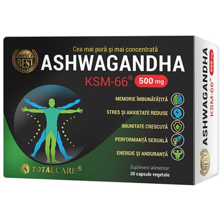 ASHWAGANDHA KSM 66 /30cps + MULTIMINERALE /30tb gratuit
