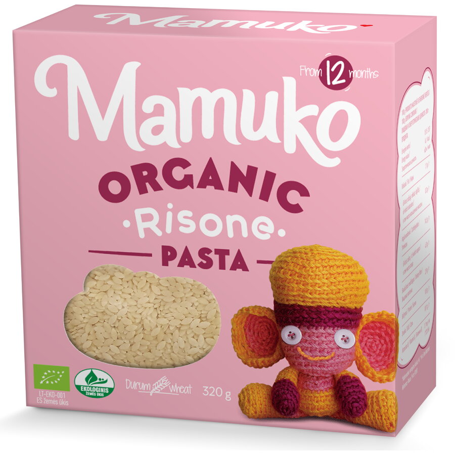 Paste in forma de graunte, pentru copii, din grau dur bio 320g Mamuko