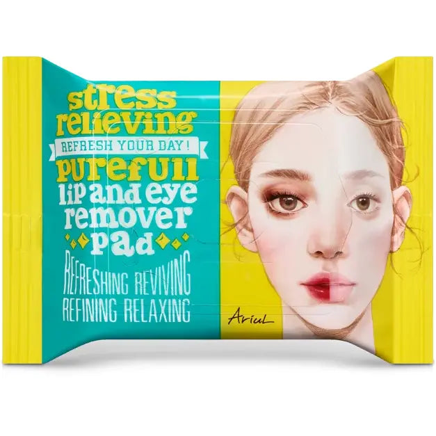 Dischete demachiante pentru buze si ochi Ariul Stress Relieving Purefull Lip Eye Remover Pad, 30 buc