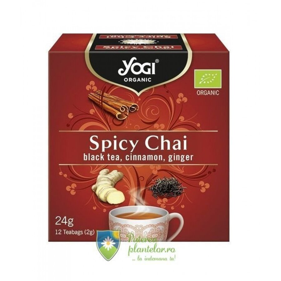 Ceai Bio cu Mirodenii, Ceai Negru, Scortisoara 24 gr (12 plicuri)