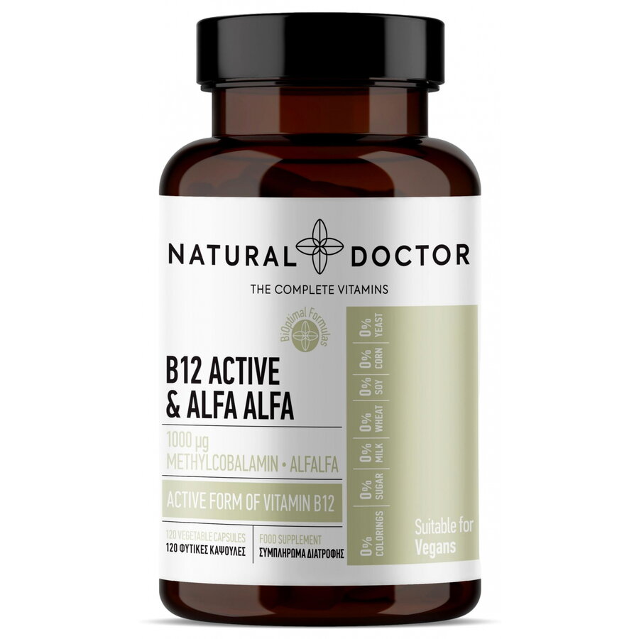 B-12 Complex Active & Alfa Alfa, 120 capsule, Natural Doctor