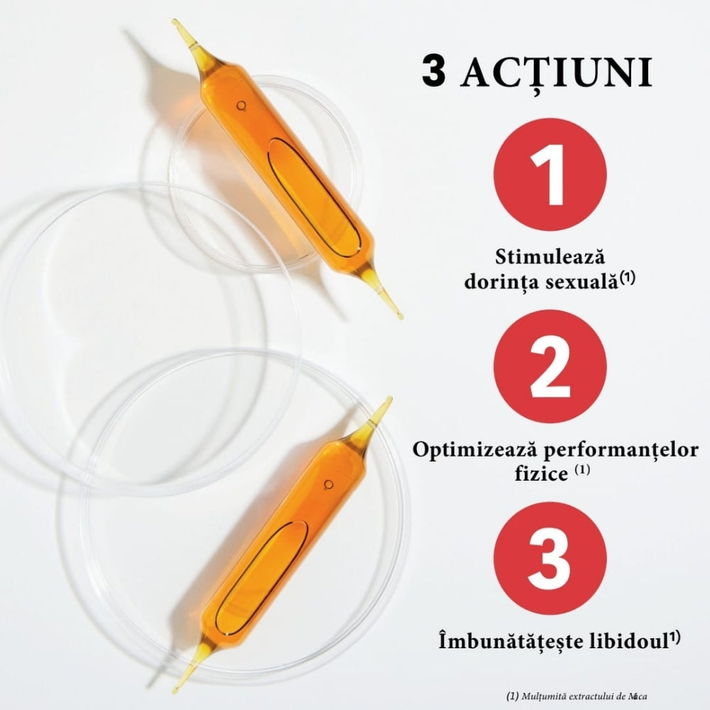 Maca 1500 tribulus ginseng ghimbir bio 20 fiole