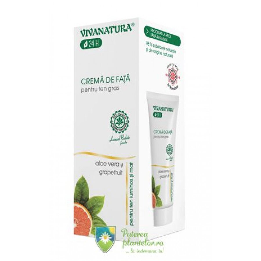 Crema de fata pentru ten gras cu aloe si grapefruit 75 ml
