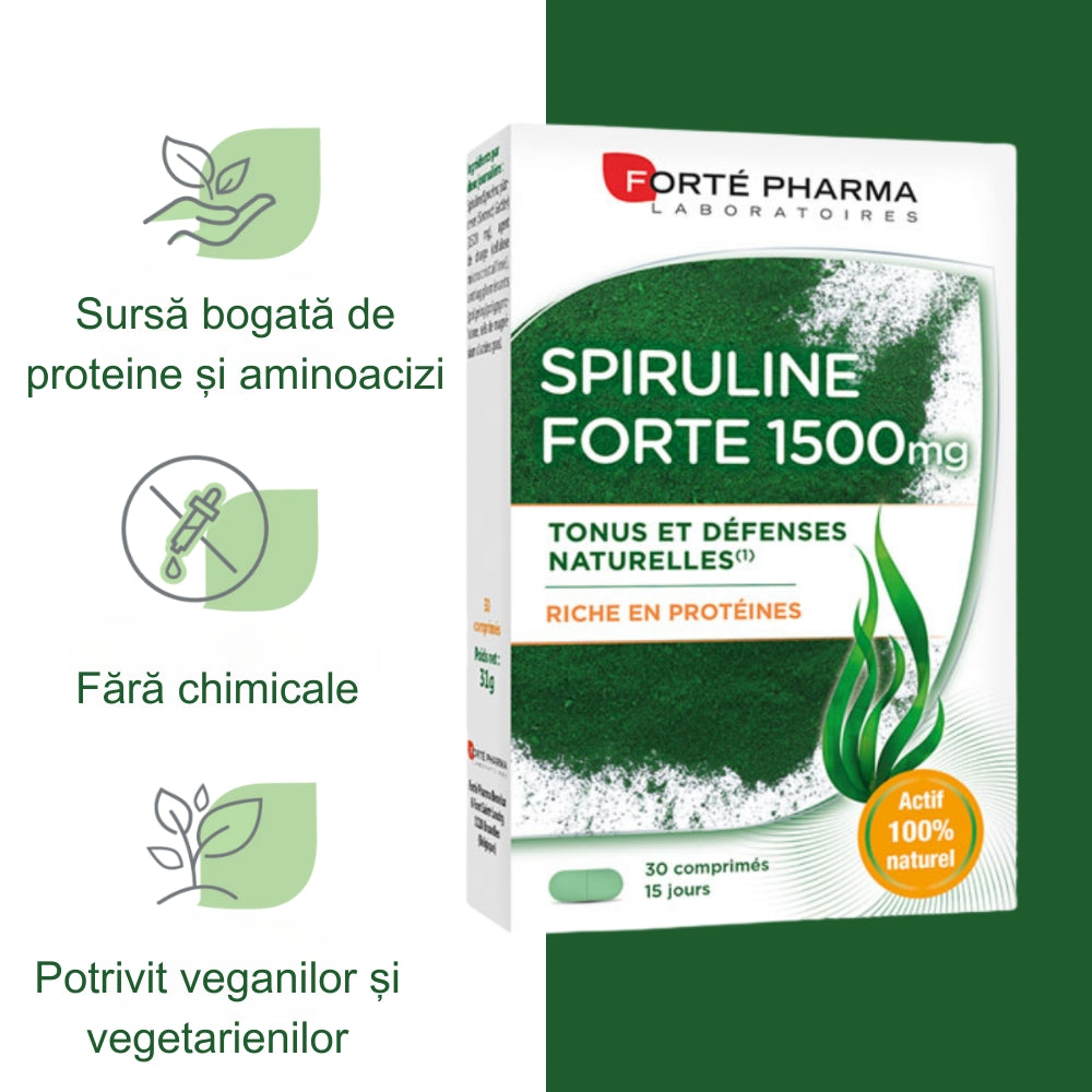 Spirulină Forte 30 cpr | Forte Pharma