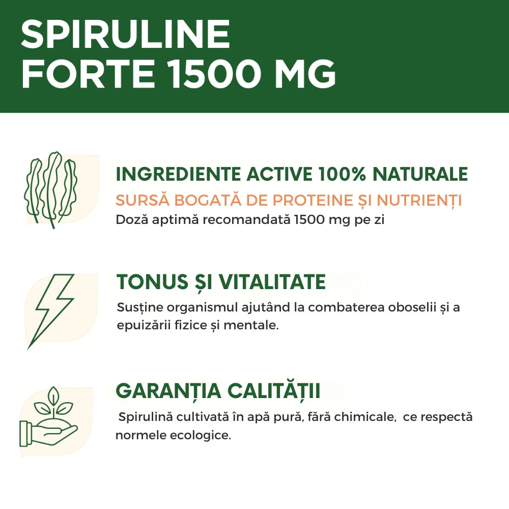 Spirulină Forte 30 cpr | Forte Pharma