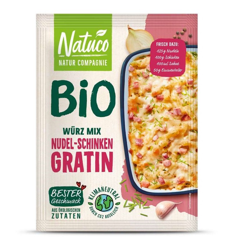 Mix de condimente bio pentru paste gratinate la cuptor, 33g Natuco