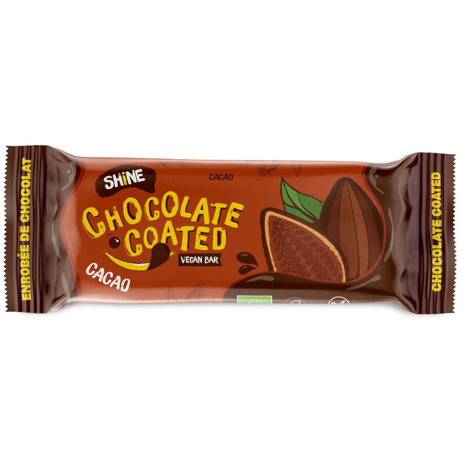 Baton BIO cacao, invelit in ciocolata Shine