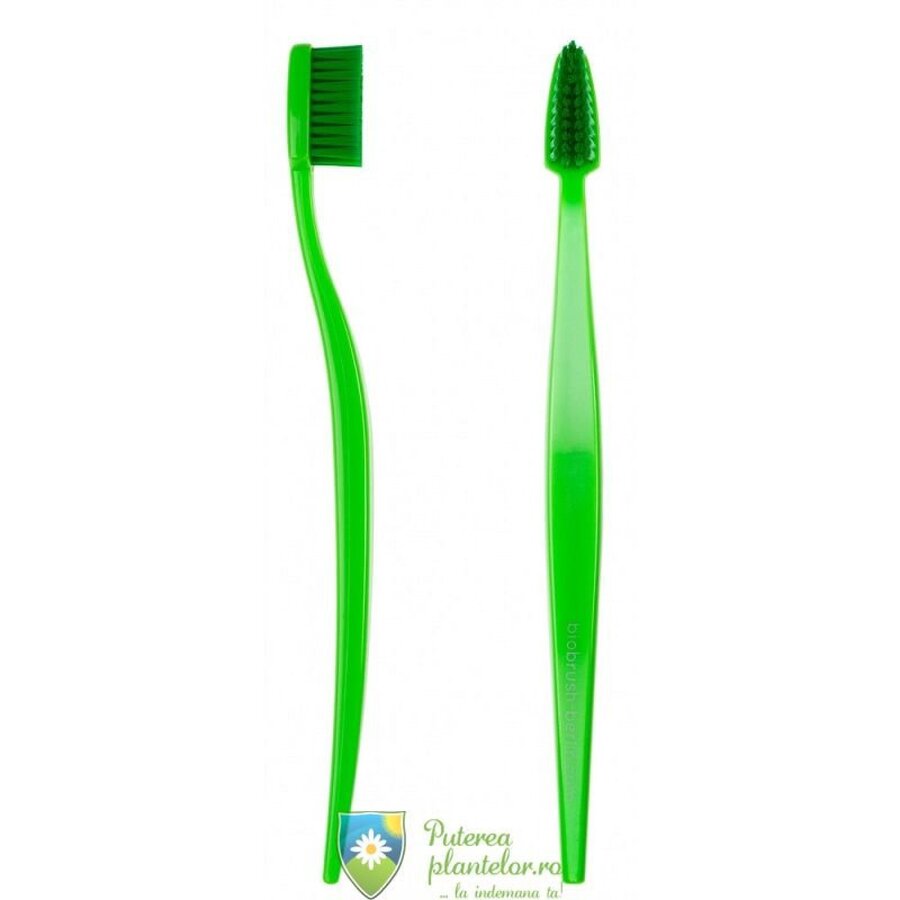 Periuta de dinti organica medium soft Verde