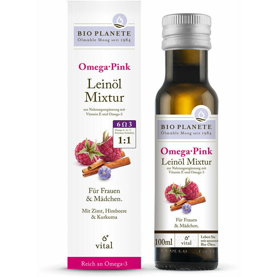 Amestec de ulei de in Omega Pink bio 100ml Bio Planete