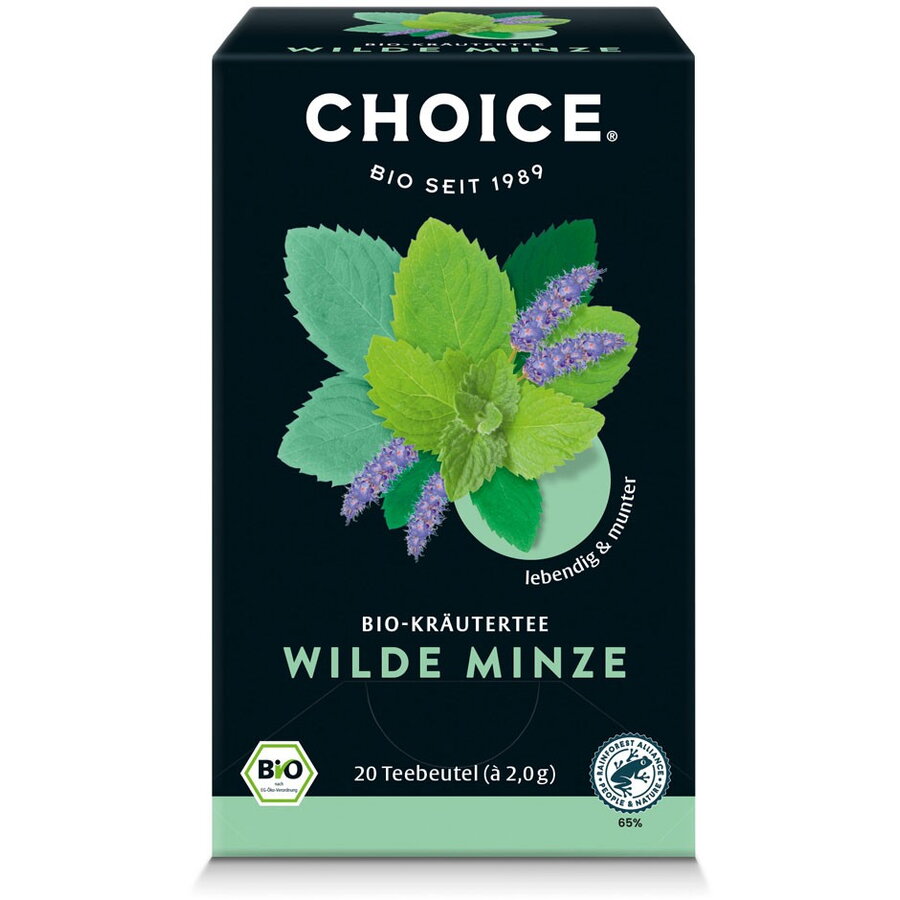 Ceai bio din plante Menta salbatica, 20 pliculete a 2g / 40.0g Choice®