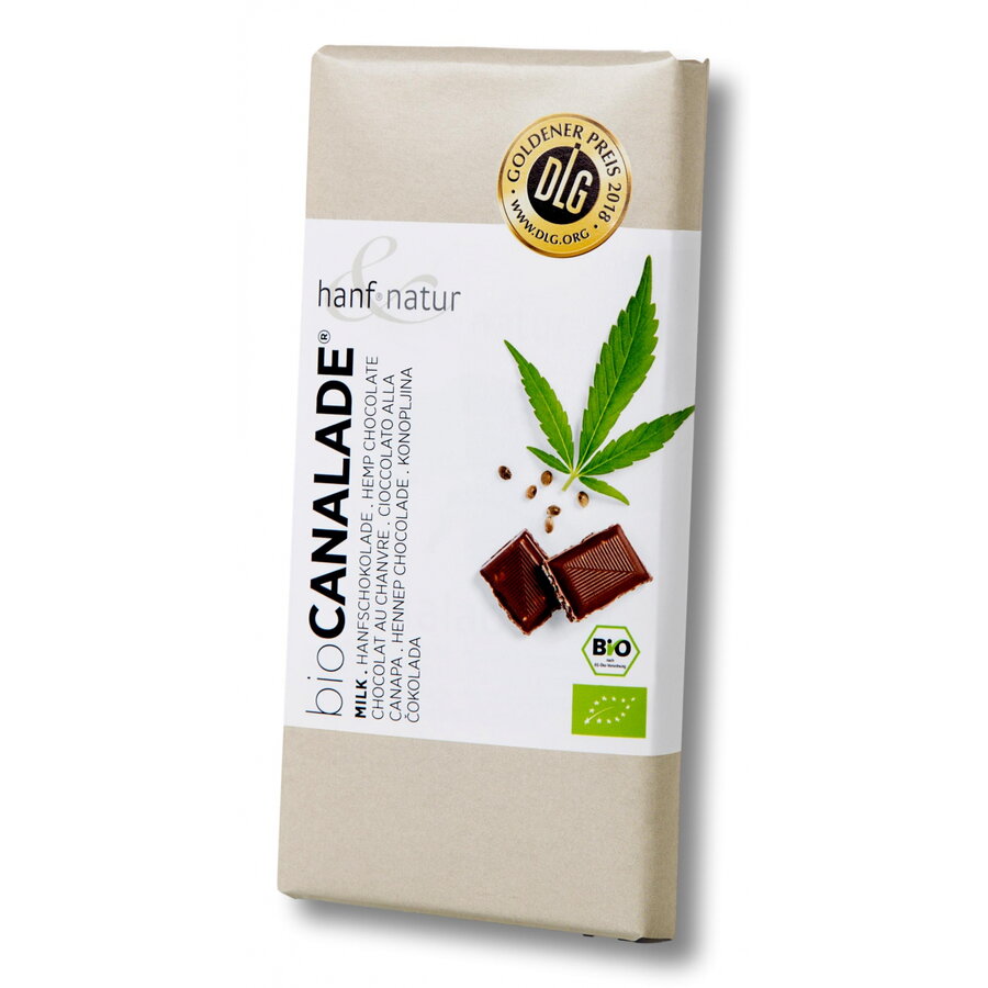 Ciocolata BIO cu lapte si seminte de canepa Hanf Natur 100 g