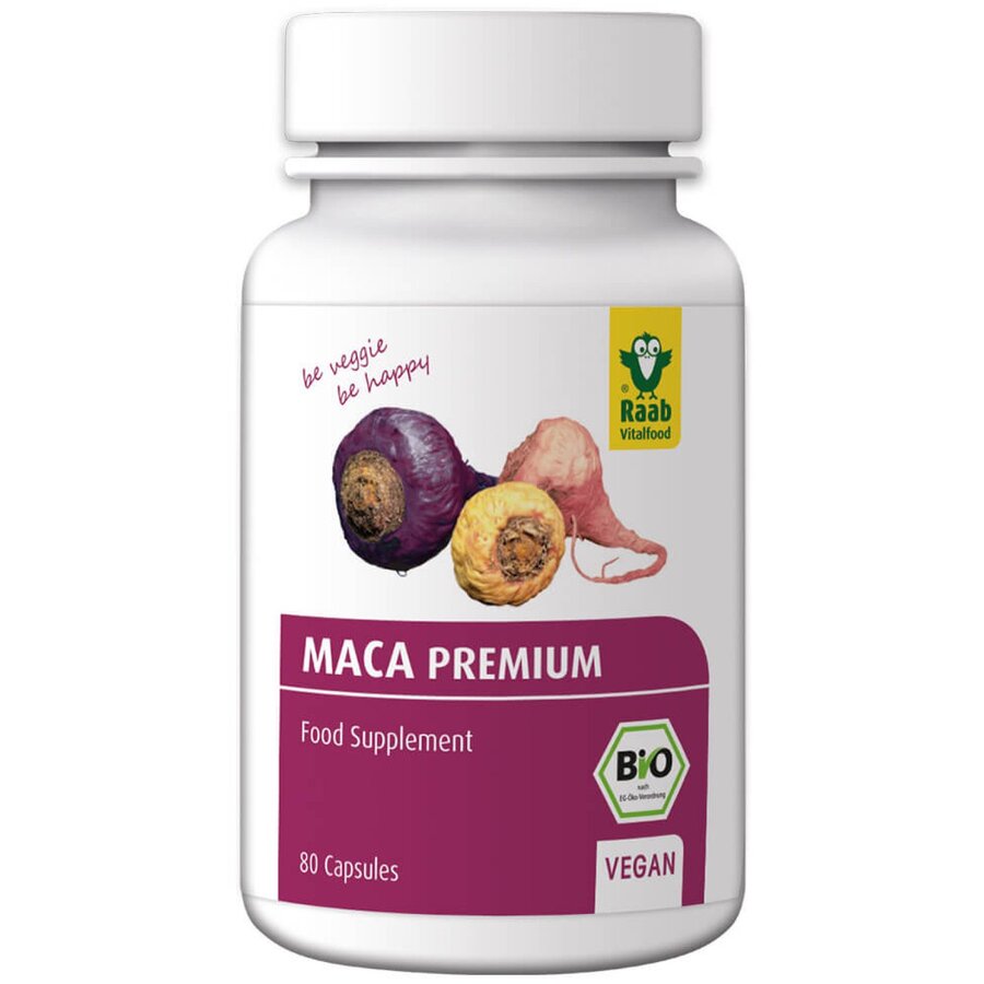 Maca Premium Bio 500mg, 80 Capsule