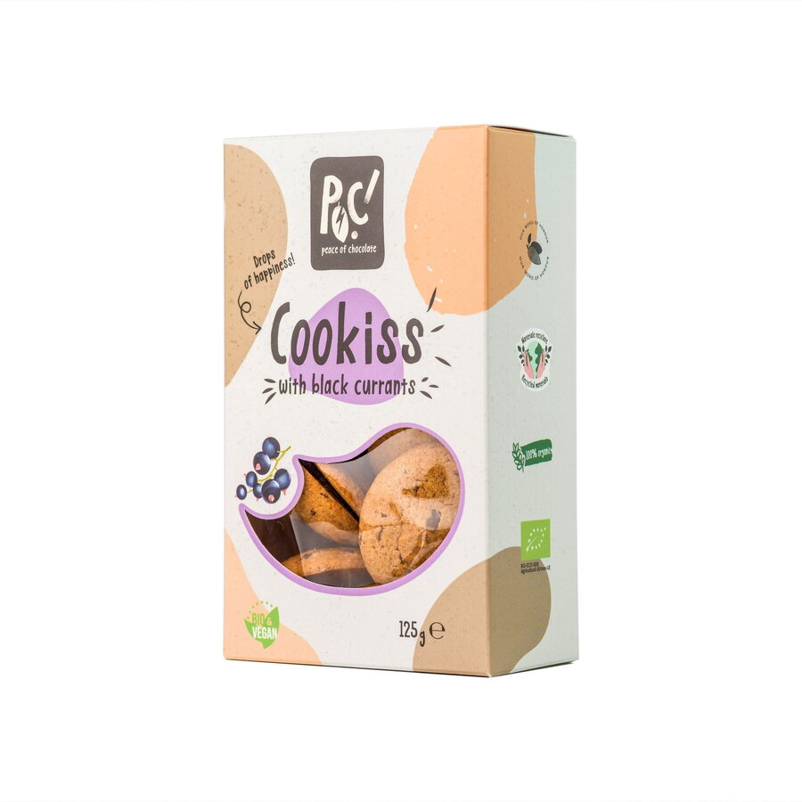 Biscuiti cu coacaze negre, ecologici 125 gr