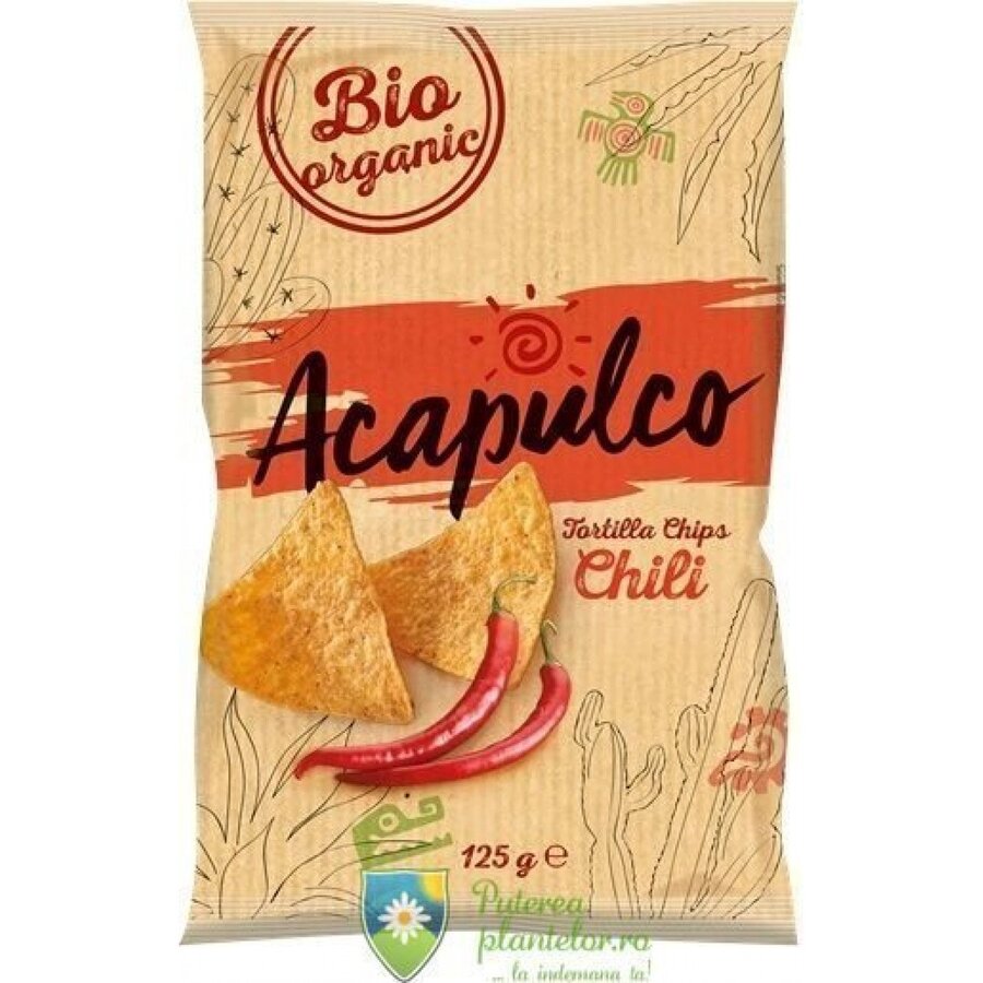 Tortilla chips cu chili 125 gr