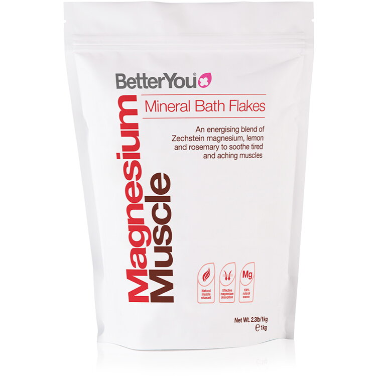Fulgi de baie cu magneziu pentru muschi (1000 grame), BetterYou