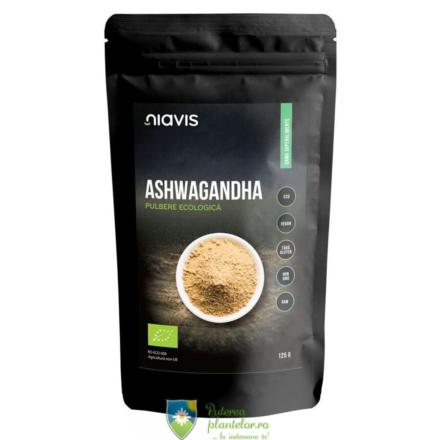Ashwagandha pulbere Ecologica/Bio 125 gr Expira: 30.04.2025