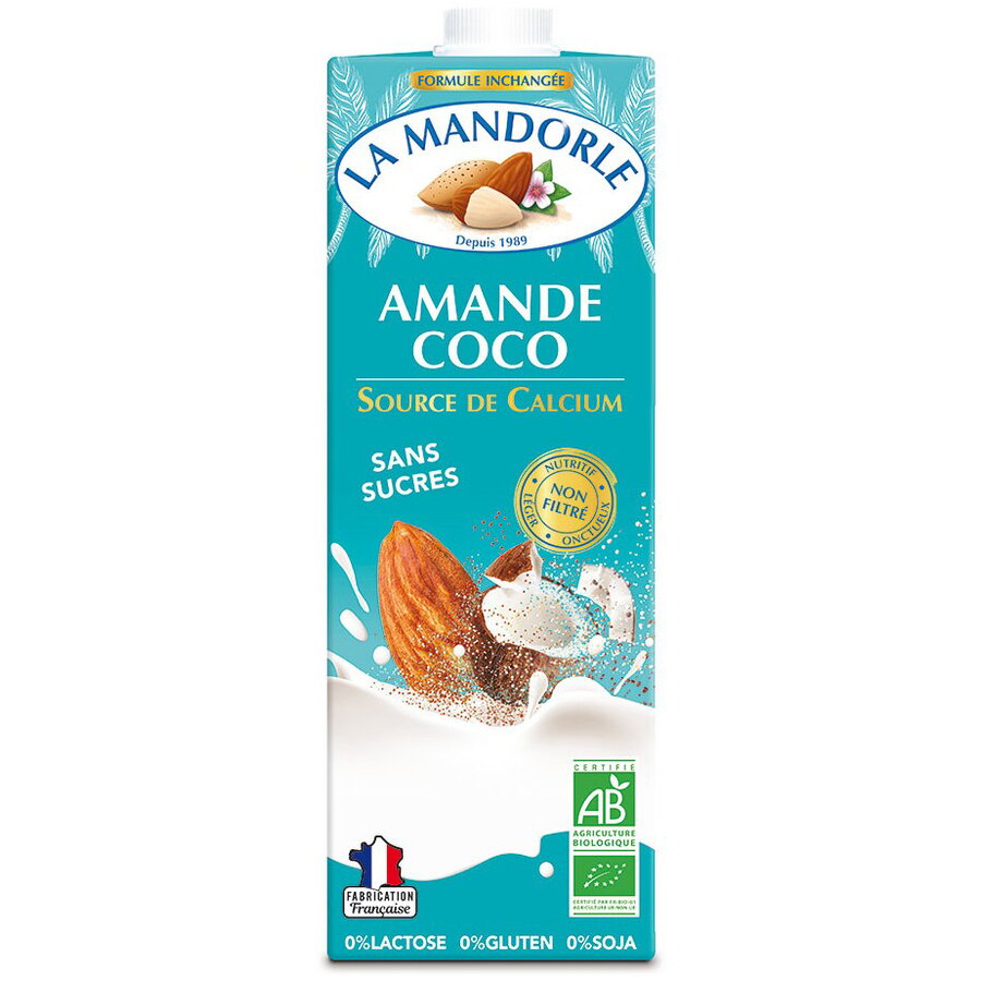 Bautura vegetala de migdale cu cocos fara zahar 1L