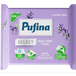 Pufina Select Hartie Igienica Umeda Lavanda 42 buc