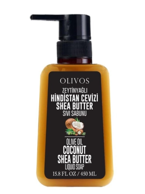 Sapun lichid cu ulei de masline, cocos si unt de shea, Olivos, 450 ml