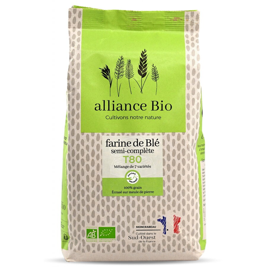 Faina BIO de grau T80, semi integrala Alliance Bio 1000g