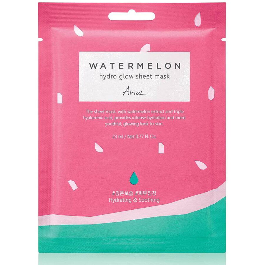 Masca de fata cu Pepene Rosu Ariul Watermelon Hydro Vital, Calmare si hidratare, 23ml