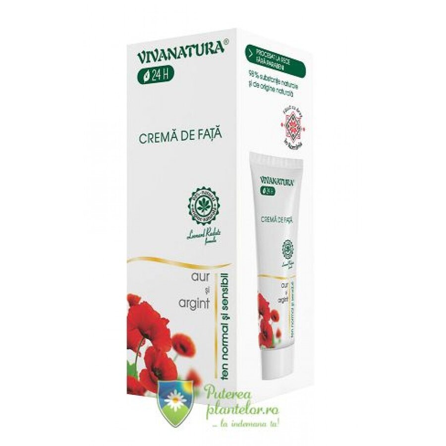 Crema de fata cu aur si argint coloidal 75 ml