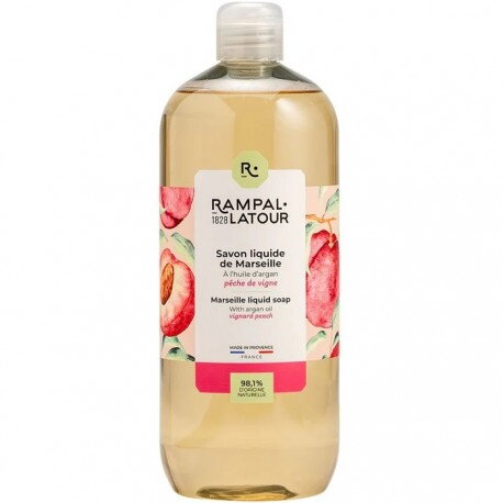 Sapun lichid de Marsilia piersica maini si corp 1000 ml