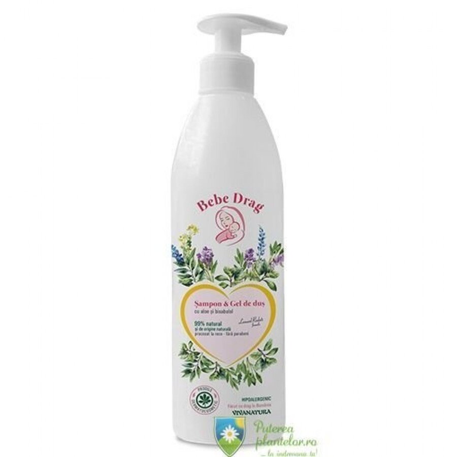 Sampon si Gel de dus Bebe Drag cu Aloe si Bisabolol 500 ml