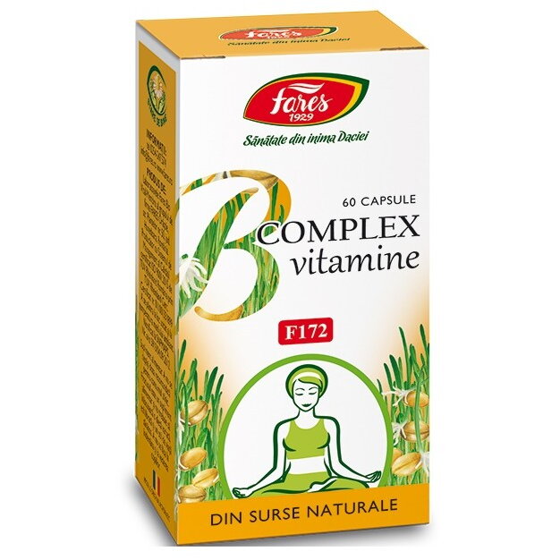 B Complex Vitamine Naturale F172, 60 capsule