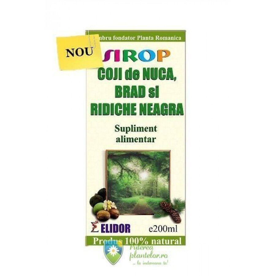 Sirop Coji de nuca, brad si ridiche neagra 200 ml