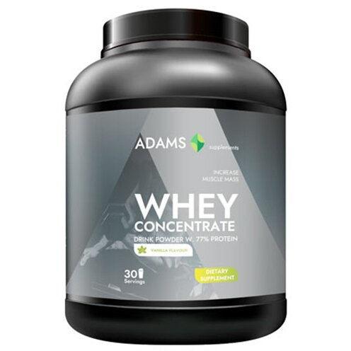 Concentrat proteic din zer, vanilie, 908gr, Adams