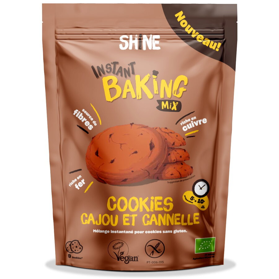 Amestec instant BIO pentru cookies, cu scortisoara si caju Shine
