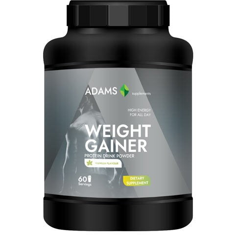 Complex Proteic cu Multivitamine pt cresterea in greutate (vanilie), 3kg, Adams