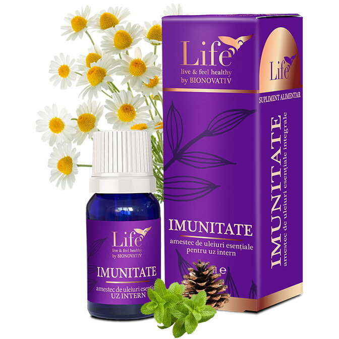 Imunitate - Amestec de Uleiuri Esentiale pentru Uz Intern 10ml BIONOVATIV Expira: 26.04.2025