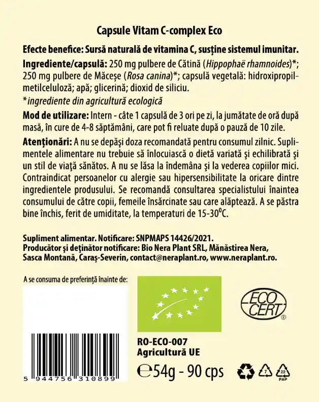 Capsule Vitam C-Complex ECO 90cps