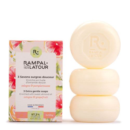 Cutie 3 săpunuri naturale grapefruit 375g