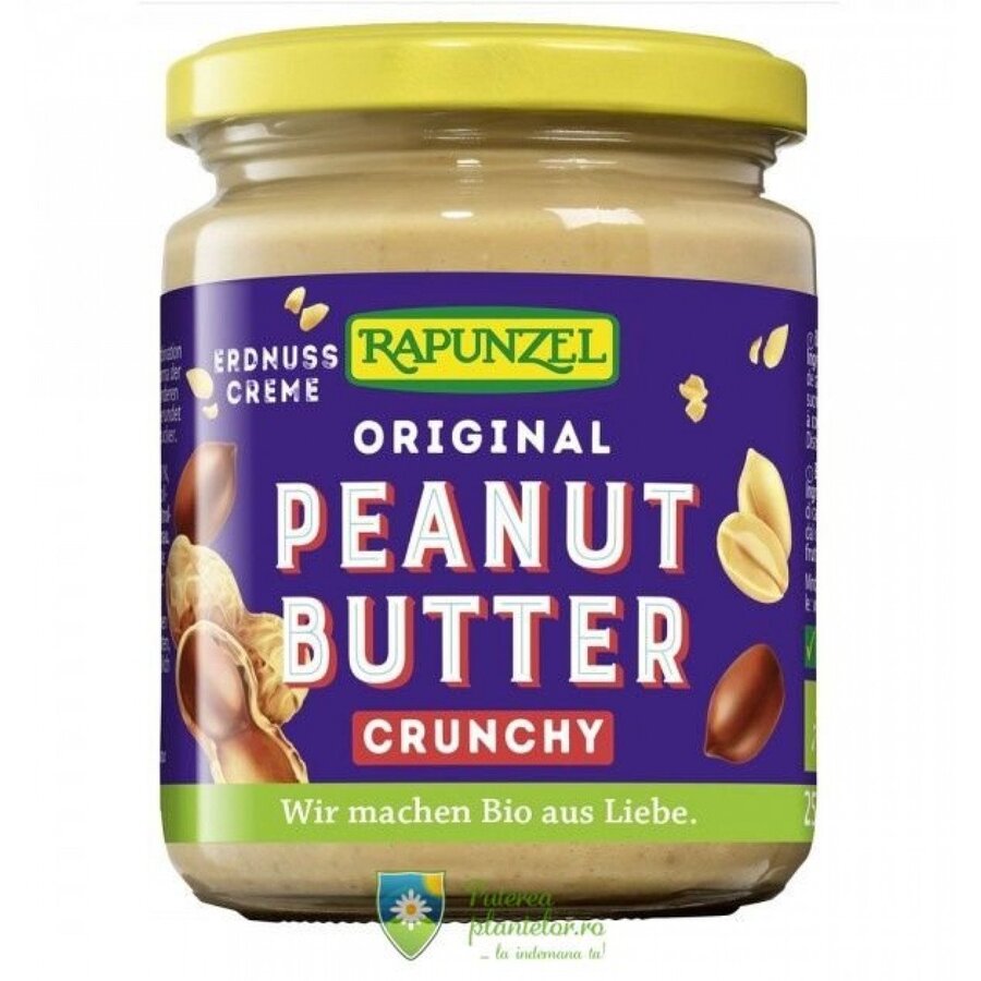 Unt de arahide bio vegan crocant 250 gr