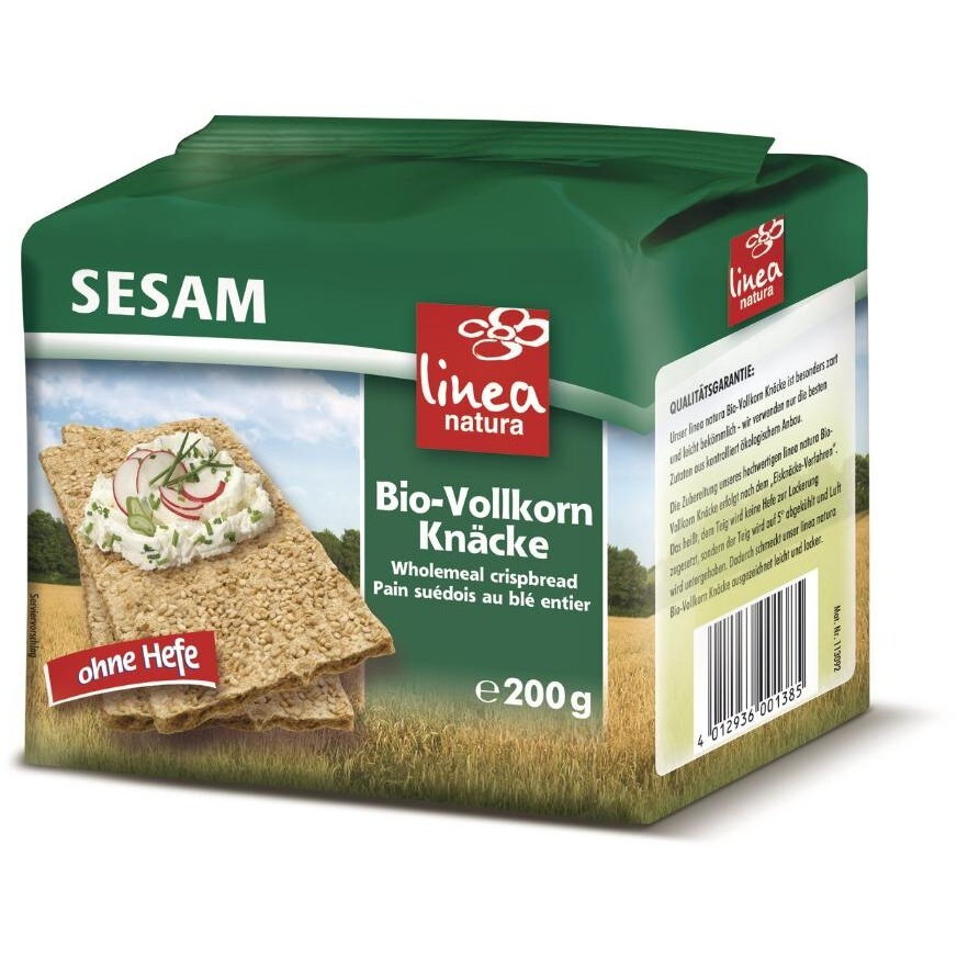 Paine crocanta din secara integrala cu susan bio Linea natura , 200g