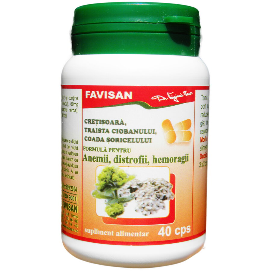 Cretisoara Traista ciobanului Coada soricelului 40 capsule