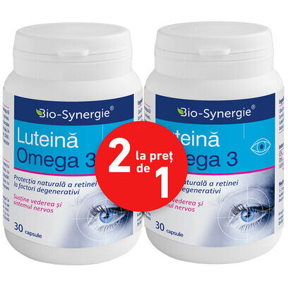 Pachet 1+1 GRATIS Luteină Omega-3, 30cps moi | Bio-Synergie Activ