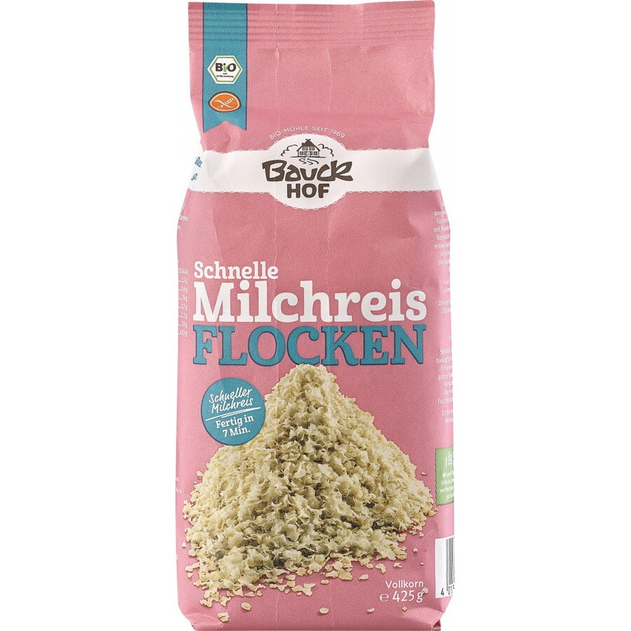 Fulgi bio de orez integral pentru lapte fara gluten 425g