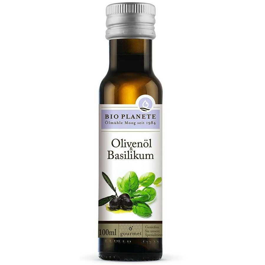 Ulei de masline extravirgin cu busuioc bio 100ml Bio Planete